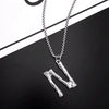 Titanium Steel Letter Hiphop Couple's Necklace With Finishing Plating