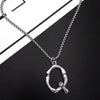 Titanium Steel Letter Hiphop Couple's Necklace With Finishing Plating