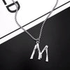Titanium Steel Letter Hiphop Couple's Necklace With Finishing Plating