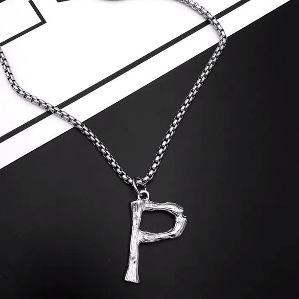 Titanium Steel Letter Hiphop Couple's Necklace With Finishing Plating