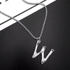 Titanium Steel Letter Hiphop Couple's Necklace With Finishing Plating