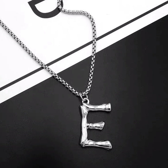 Titanium Steel Letter Hiphop Couple's Necklace With Finishing Plating