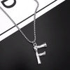 Titanium Steel Letter Hiphop Couple's Necklace With Finishing Plating