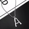 Titanium Steel Letter Hiphop Couple's Necklace With Finishing Plating