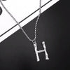 Titanium Steel Letter Hiphop Couple's Necklace With Finishing Plating