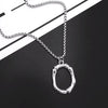Titanium Steel Letter Hiphop Couple's Necklace With Finishing Plating