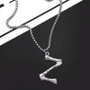 Titanium Steel Letter Hiphop Couple's Necklace With Finishing Plating