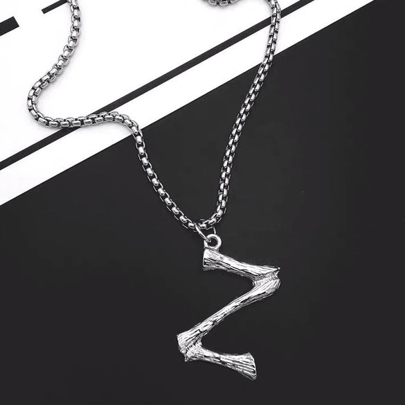 Titanium Steel Letter Hiphop Couple's Necklace With Finishing Plating