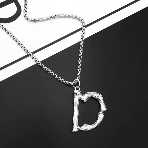 Titanium Steel Letter Hiphop Couple's Necklace With Finishing Plating