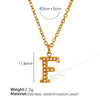 316L Stainless Steel Letter Pendant Necklace Fashion Cold Style Electroplating
