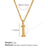 316L Stainless Steel Letter Pendant Necklace Fashion Cold Style Electroplating