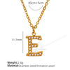 316L Stainless Steel Letter Pendant Necklace Fashion Cold Style Electroplating