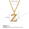 316L Stainless Steel Letter Pendant Necklace Fashion Cold Style Electroplating