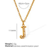 316L Stainless Steel Letter Pendant Necklace Fashion Cold Style Electroplating