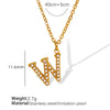316L Stainless Steel Letter Pendant Necklace Fashion Cold Style Electroplating