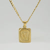 316L Stainless Steel Letter Pendant Necklace For Men Figaro Chain