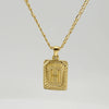316L Stainless Steel Letter Pendant Necklace For Men Figaro Chain