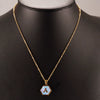316L Stainless Steel Letter Polygon Pendant Necklace For Women With Electroplating Treatment