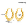 Titanium Steel Light Luxury Butterfly Flower Geometric Tassel Earrings With Electroplating