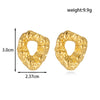 Titanium Steel Light Luxury Butterfly Flower Geometric Tassel Earrings With Electroplating