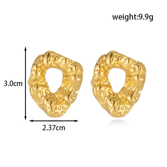 Titanium Steel Light Luxury Butterfly Flower Geometric Tassel Earrings With Electroplating
