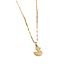 Titanium Steel Light Luxury Duckling Zircon Necklace With Diamond And Geometric Design