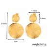 Titanium Steel Light Luxury Flower Geometric Retro Earrings With Electroplating