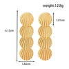 Titanium Steel Light Luxury Flower Geometric Retro Earrings With Electroplating