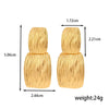 Titanium Steel Light Luxury Flower Geometric Retro Earrings With Electroplating