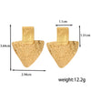 Titanium Steel Light Luxury Flower Geometric Retro Earrings With Electroplating