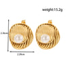 Titanium Steel Light Luxury Geometric Electroplated Women's Earrings