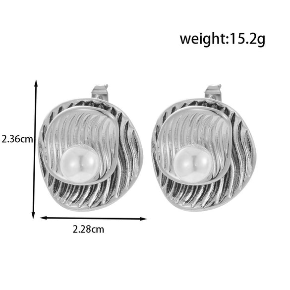 Titanium Steel Light Luxury Geometric Electroplated Women's Earrings