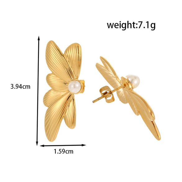 Titanium Steel Light Luxury Geometric Electroplated Women's Earrings