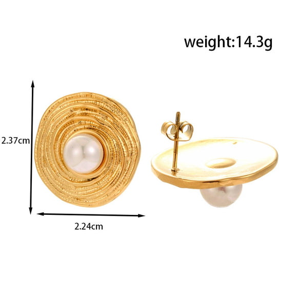 Titanium Steel Light Luxury Geometric Electroplated Women's Earrings