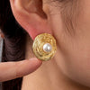 Titanium Steel Light Luxury Geometric Electroplated Women's Earrings