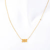 Titanium Steel Light Luxury Letters Numbers Text Electroplated Pendant Necklace For Women