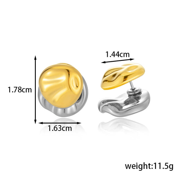 Titanium Steel Light Luxury Star Flower Tassel Earrings With Electroplating