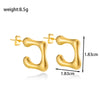 Titanium Steel Light Luxury Star Flower Tassel Earrings With Electroplating
