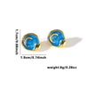 Titanium Steel Light Luxury Star Shape Electroplated Earrings
