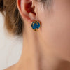 Titanium Steel Light Luxury Star Shape Electroplated Earrings