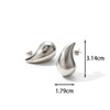 Titanium Steel Light Luxury Water Drops Earrings With Electroplating For Women