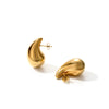 Titanium Steel Light Luxury Water Drops Earrings With Electroplating For Women