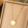 Titanium Steel Light Luxury Women's Necklace With Electroplating Design Constellation Heart Fruit And Various Shapes Pendant And Conventional Chain