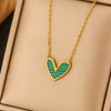 Titanium Steel Light Luxury Women's Necklace With Electroplating Design Constellation Heart Fruit And Various Shapes Pendant And Conventional Chain