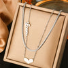 Titanium Steel Light Luxury Women's Necklace With Electroplating Design Constellation Heart Fruit And Various Shapes Pendant And Conventional Chain