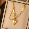 Titanium Steel Light Luxury Women's Necklace With Electroplating Design Constellation Heart Fruit And Various Shapes Pendant And Conventional Chain