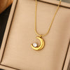 Titanium Steel Light Luxury Women's Necklace With Electroplating Design Constellation Heart Fruit And Various Shapes Pendant And Conventional Chain