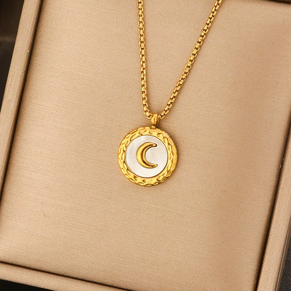 Titanium Steel Light Luxury Women's Necklace With Electroplating Design Constellation Heart Fruit And Various Shapes Pendant And Conventional Chain