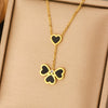 Titanium Steel Light Luxury Women's Necklace With Electroplating Design Constellation Heart Fruit And Various Shapes Pendant And Conventional Chain