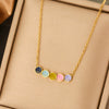 Titanium Steel Light Luxury Women's Necklace With Electroplating Design Constellation Heart Fruit And Various Shapes Pendant And Conventional Chain